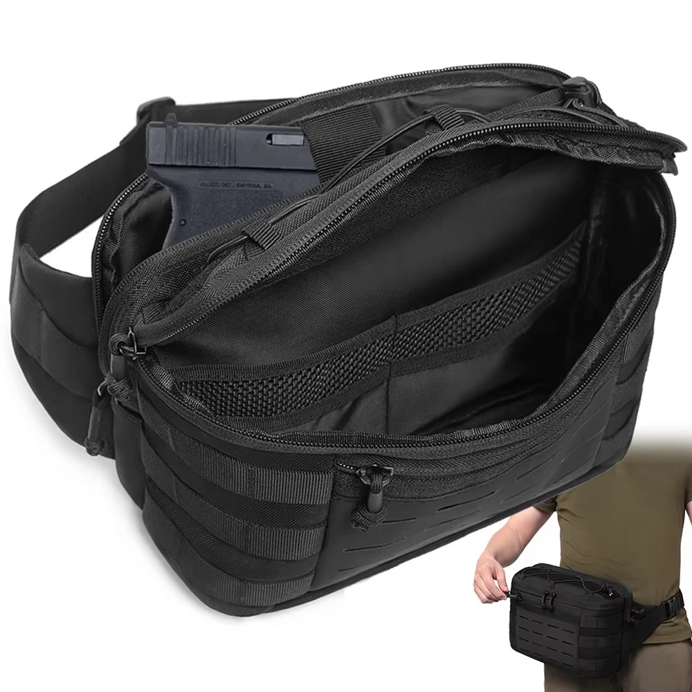 Riñonera táctica para pistola  - Edc Carry Fanny Pack reseña y precio
