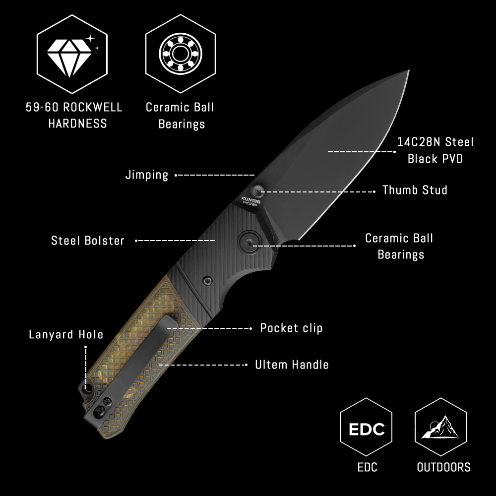 Shooziz XUN125, cuchillo de bo - Edc Carry Knife reseña y precio