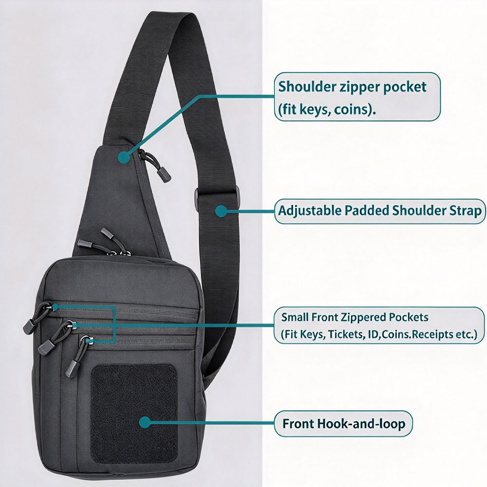 Bolsa táctica para pistola, de - Edc Concealed Carry Sling Bag reseña y precio